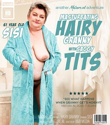 Sisi - 61 year old masturbating curvy hairy granny Sisi gets herself wet in the bathroom and then some FullHD 1080p