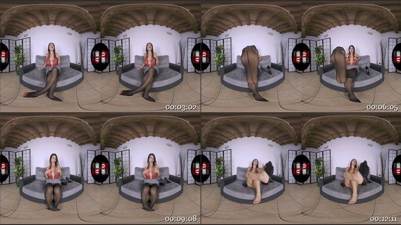 Naughty babe Petra adores teasing you with her magnificent looking feet and toes in VR 1440p