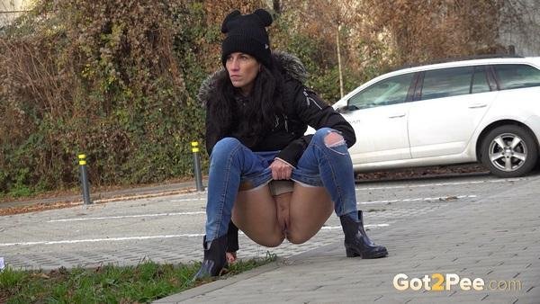 Pissing carpark closeup (1080p)