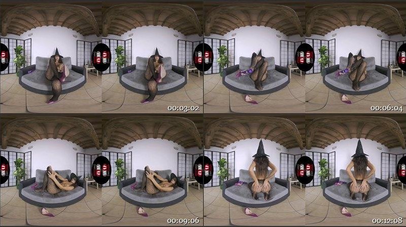 Topless Witch Plays With Her Massive Vibrator Wand 1440p