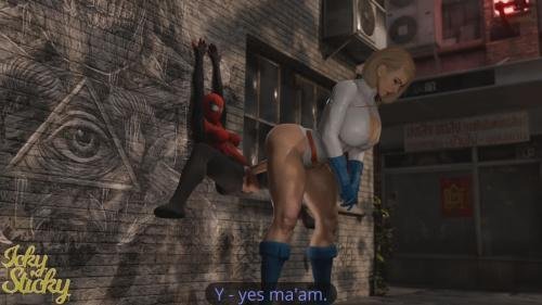 Power Girl Teasing Spidey [Icky Sticky]