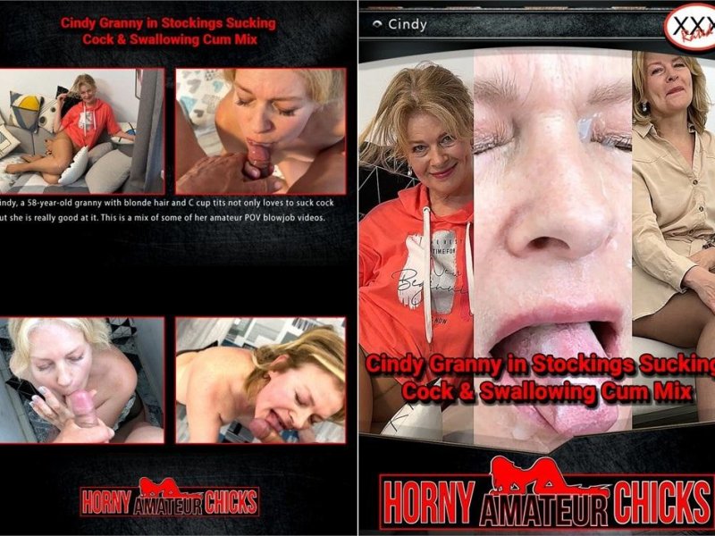 Cindy Granny in Stockings Sucking Cock [2024] - 1080p/720p