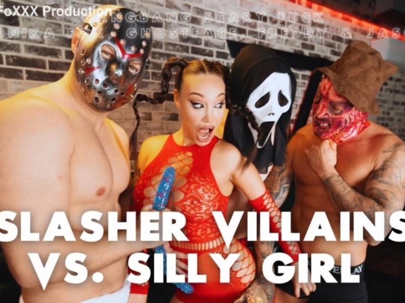 Monika Fox - Slasher Villains vs. Silly Girl Monika Fox Gangbang Scary Rough Fuck With DAP, DP, Anal, Prolapse And Cumshot FullHD 1440p