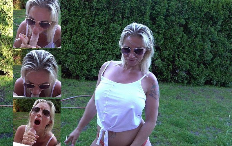Candy Samira - Nachbar Fremdgeblasen! Smoking Blowjob FaceCumshot! 720p