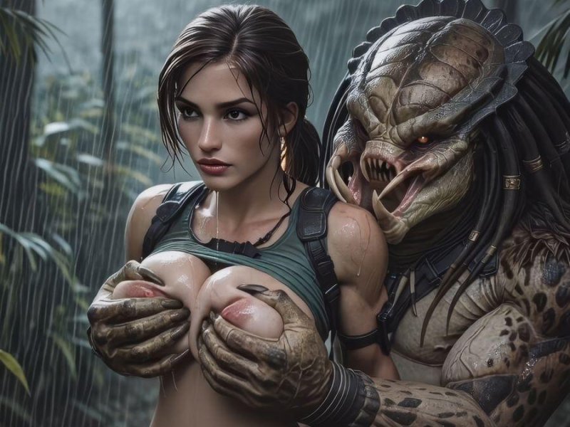 AIPorn - Lara Croft VS Predator UltraHD/4K 1928p