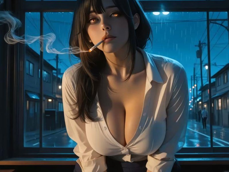 AiPorn - Neon Rain and Late Night Thoughts FullHD 1080p