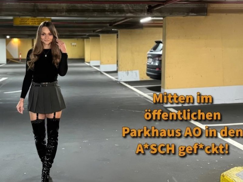 Mona Mystery - Teen Gets Public Fucked In The Ass In The Underground Parking Lot FullHD 1080p
