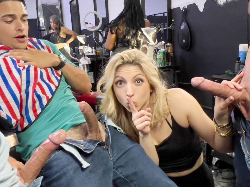 Brandi Swan - Barbershop Thot, cumming hard as she gets stuffed with hard cock FullHD 1080p/HD 720p
